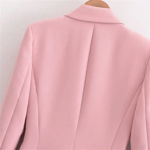 Blazer Alfaiataria Acinturado Rosa