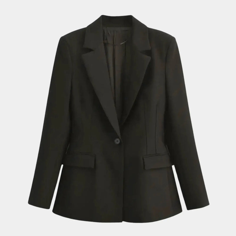 Blazer Feminino Acinturado de Alfaiataria Preto – Bellagio