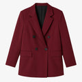 Blazer Feminino Alongado Alfaiataria Vinho
