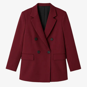Blazer Feminino Alongado Alfaiataria Vinho