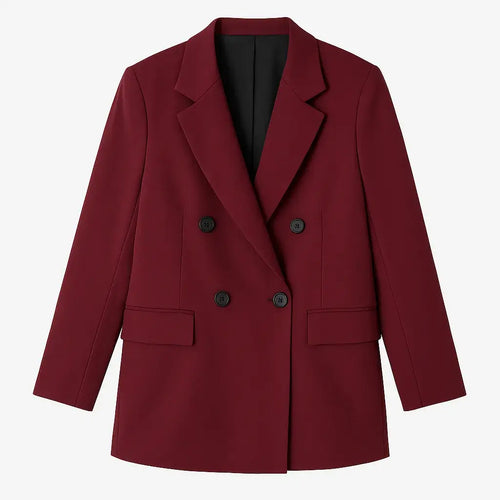 Blazer Feminino Alongado Alfaiataria Vinho