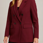 Blazer Feminino Alongado Alfaiataria Vinho