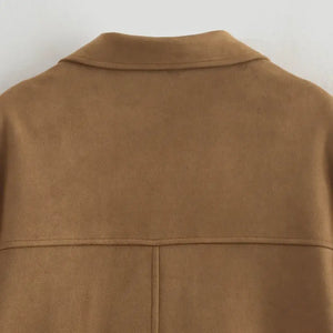 Blazer Feminino Alongado Camurça