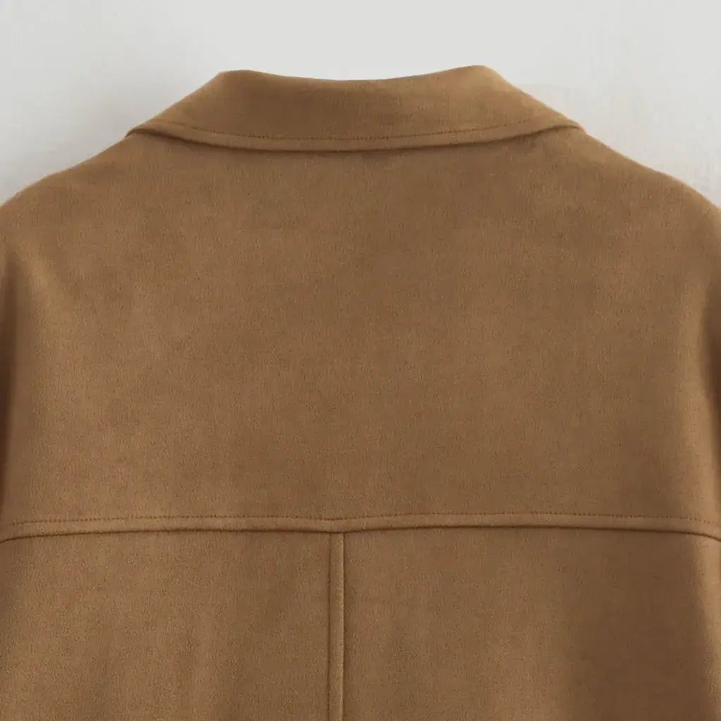 Blazer Feminino Alongado Camurça
