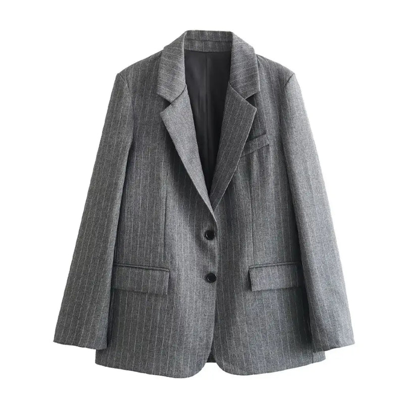 Blazer Feminino Alongado Cinza Soraya