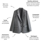 Blazer Feminino Alongado Cinza Soraya