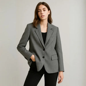 Blazer Feminino Alongado Cinza Soraya