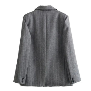 Blazer Feminino Alongado Cinza Soraya