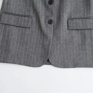 Blazer Feminino Alongado Cinza Soraya