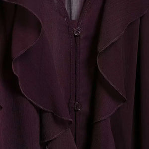 Blusa Boho Manga Longa Chiffon Babado