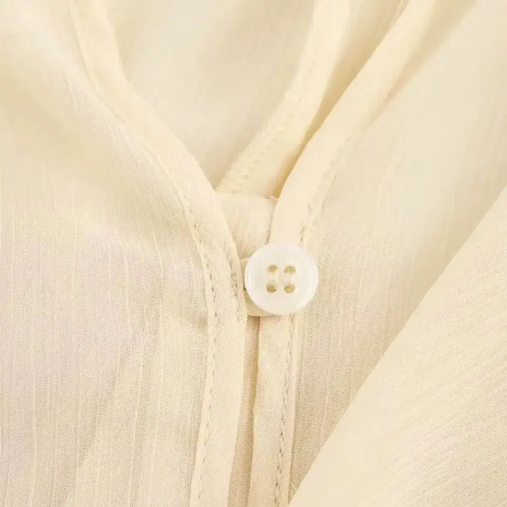 Blusa Boho Manga Longa Chiffon Babado