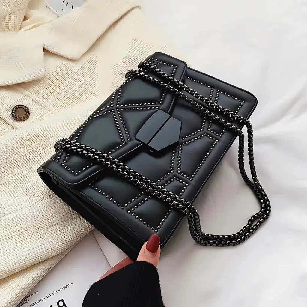 Bolsa-Feminina-de-Couro-Preto-Modelo-Prestige