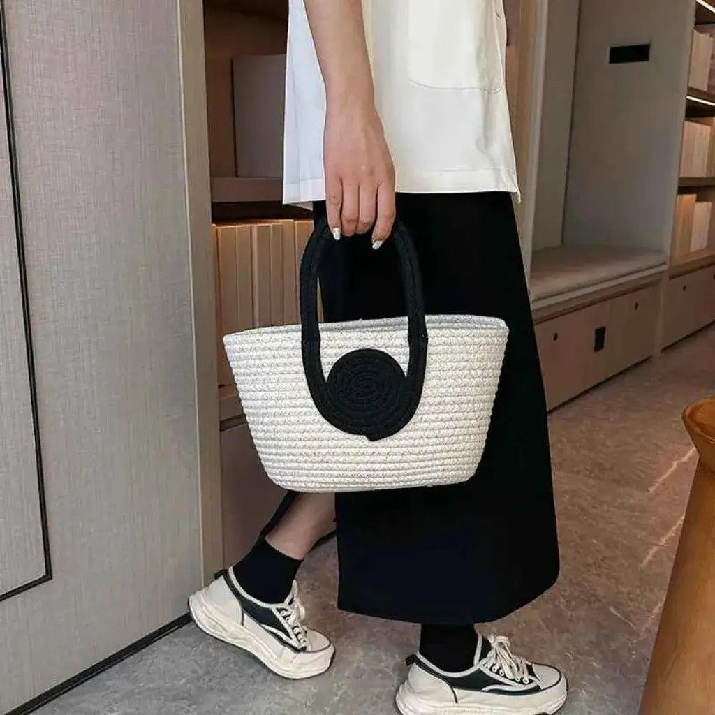 Bolsa de Praia de Palha Modelo Lolla