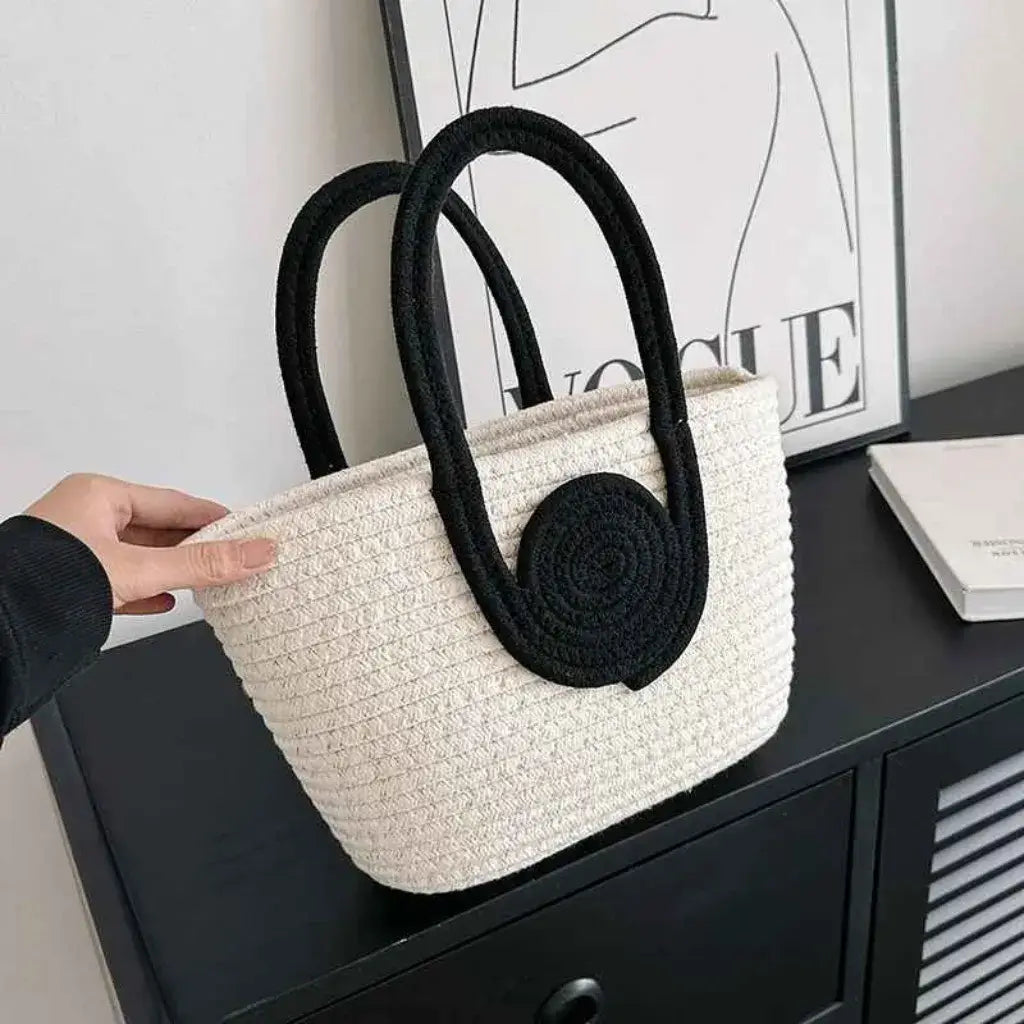 Bolsa de Praia de Palha Modelo Lolla