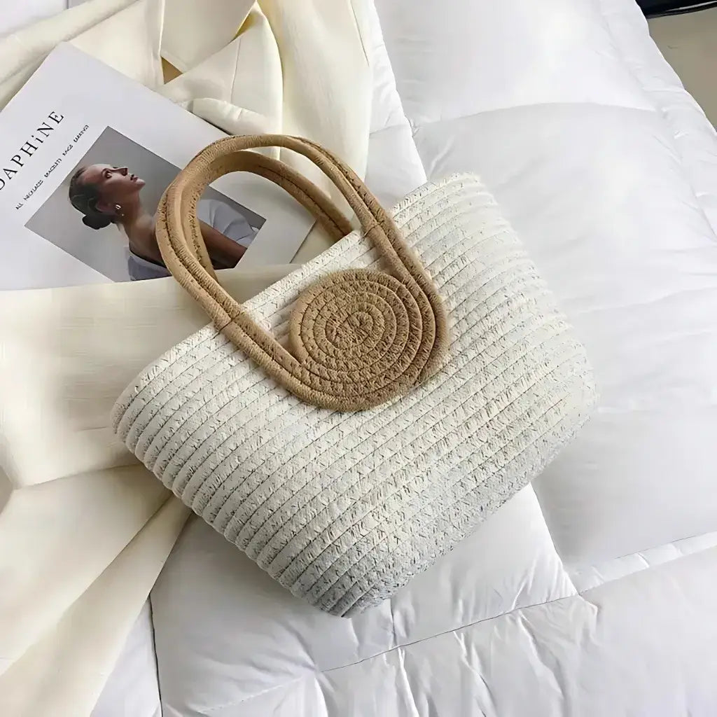 Bolsa de Praia de Palha Modelo Lolla