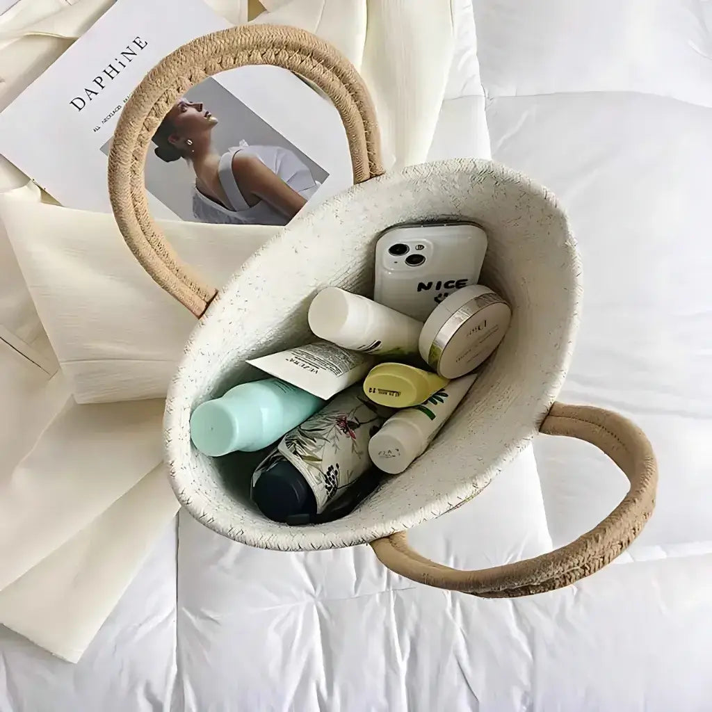 Bolsa de Praia de Palha Modelo Lolla