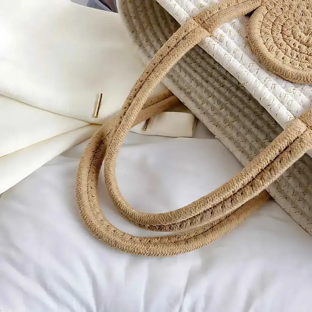 Bolsa de Praia de Palha Modelo Lolla