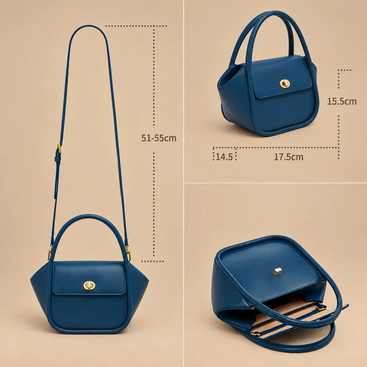 Bolsa de Mão Feminina em Couro Legítimo - Bayonne