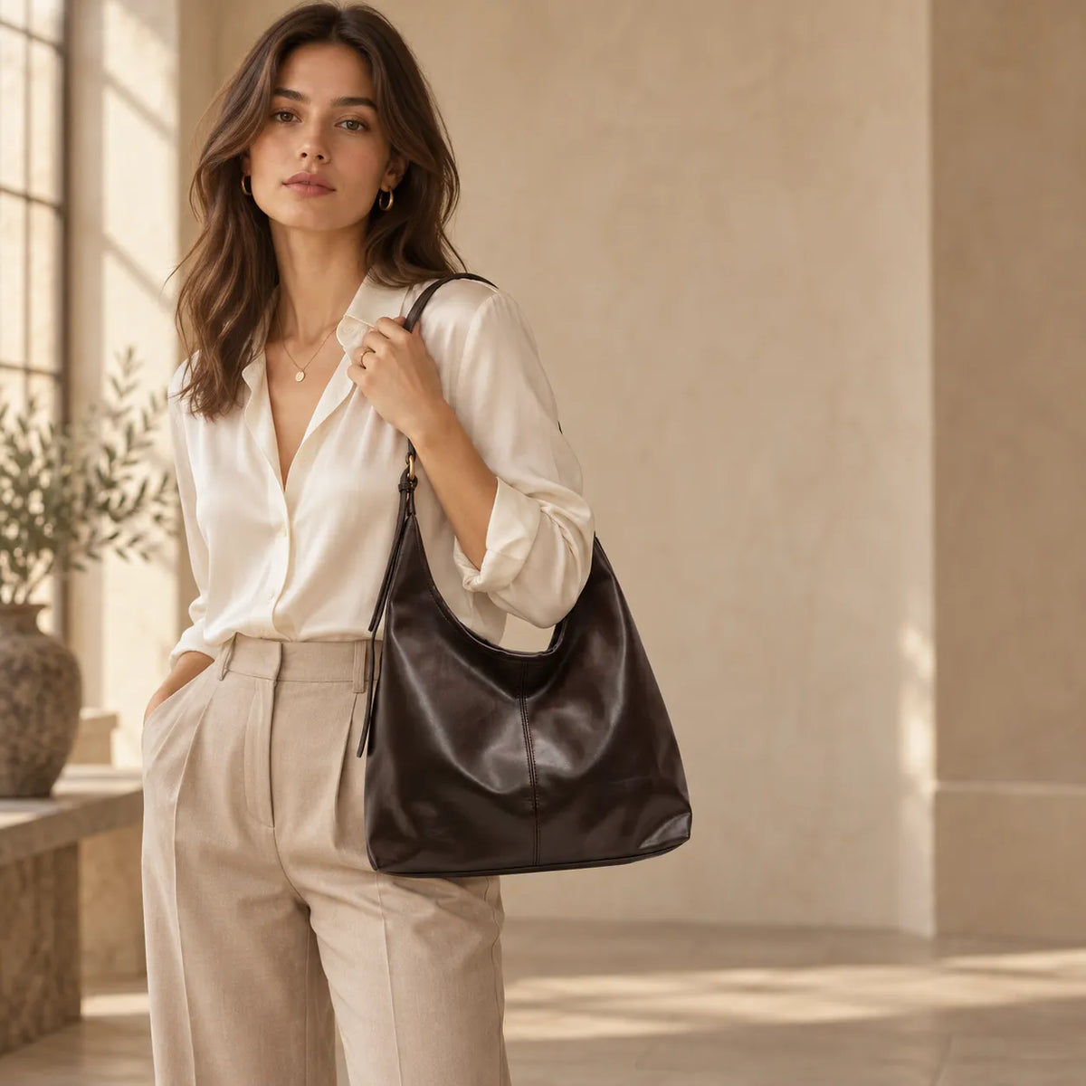 Bolsa Hobo Feminina - Ambre