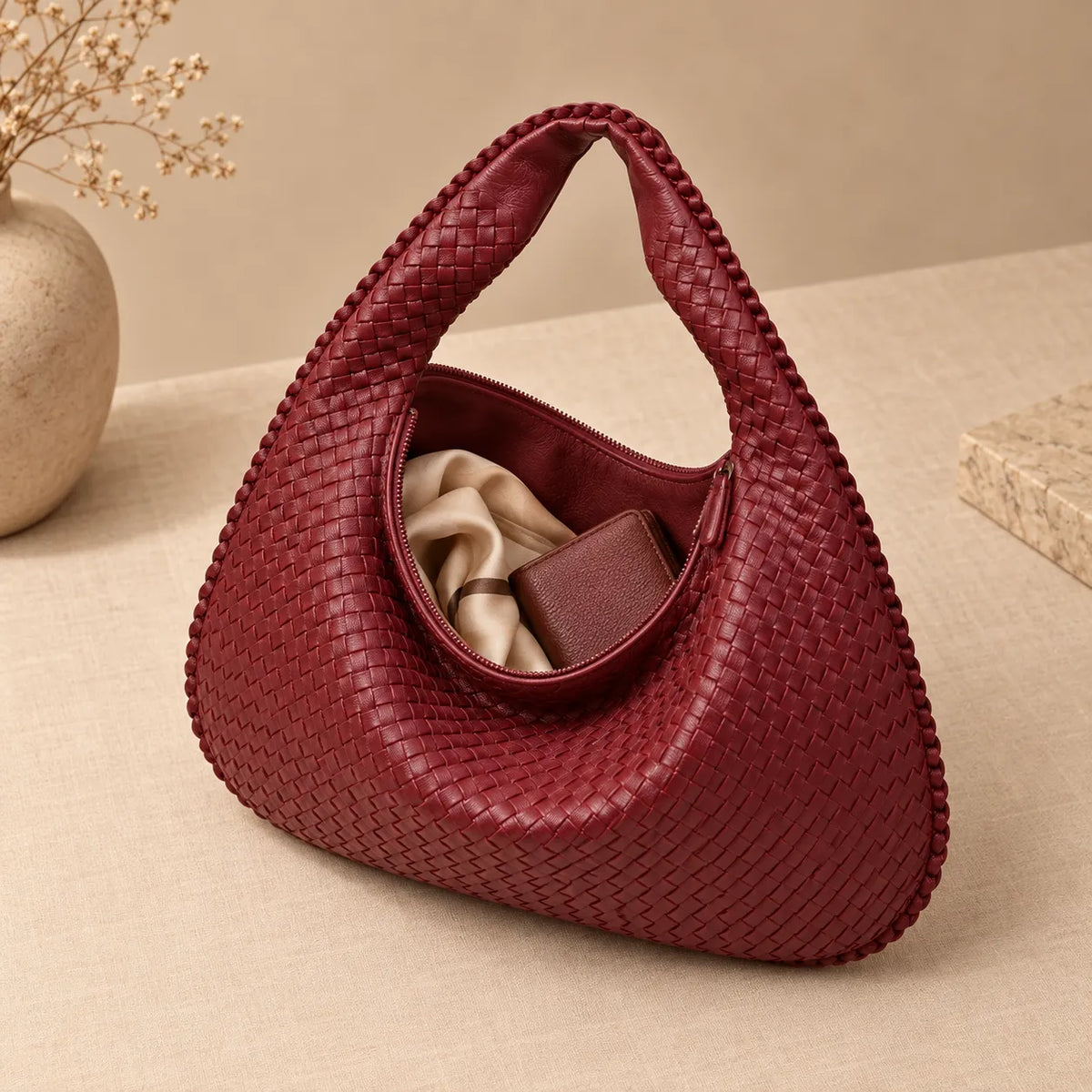 Bolsa Hobo Feminina - Fleurine