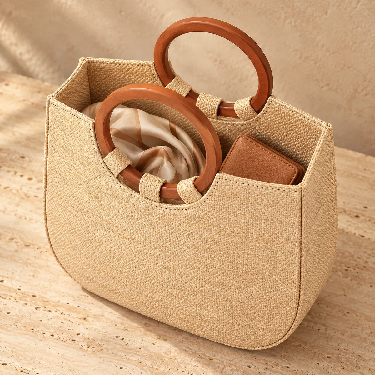 Bolsa Tote Feminina em Palha - Lourmarin