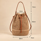 Bolsa Transversal Feminina em Palha - Menton