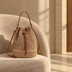 Bolsa Transversal Feminina em Palha - Menton
