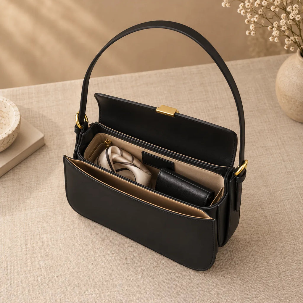 Bolsa de Ombro Feminina em Couro Legítimo - Beaune