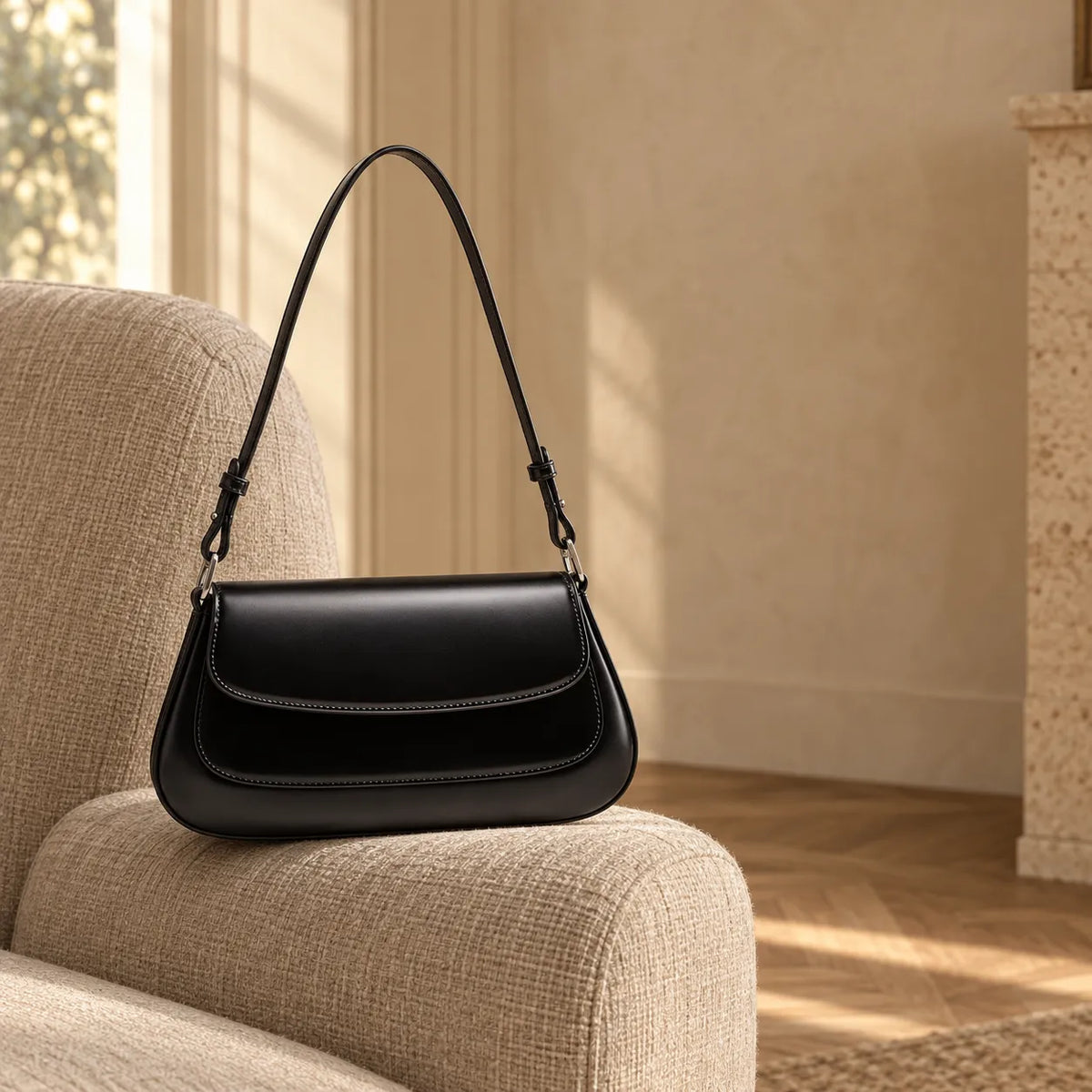 Bolsa de Ombro Feminina em Couro Legítimo - Graulhet