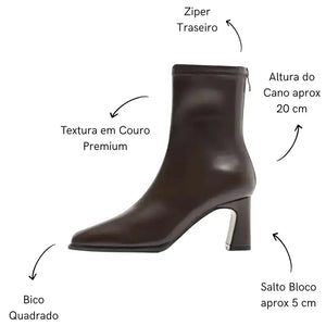 Bota Cano Curto Marrom