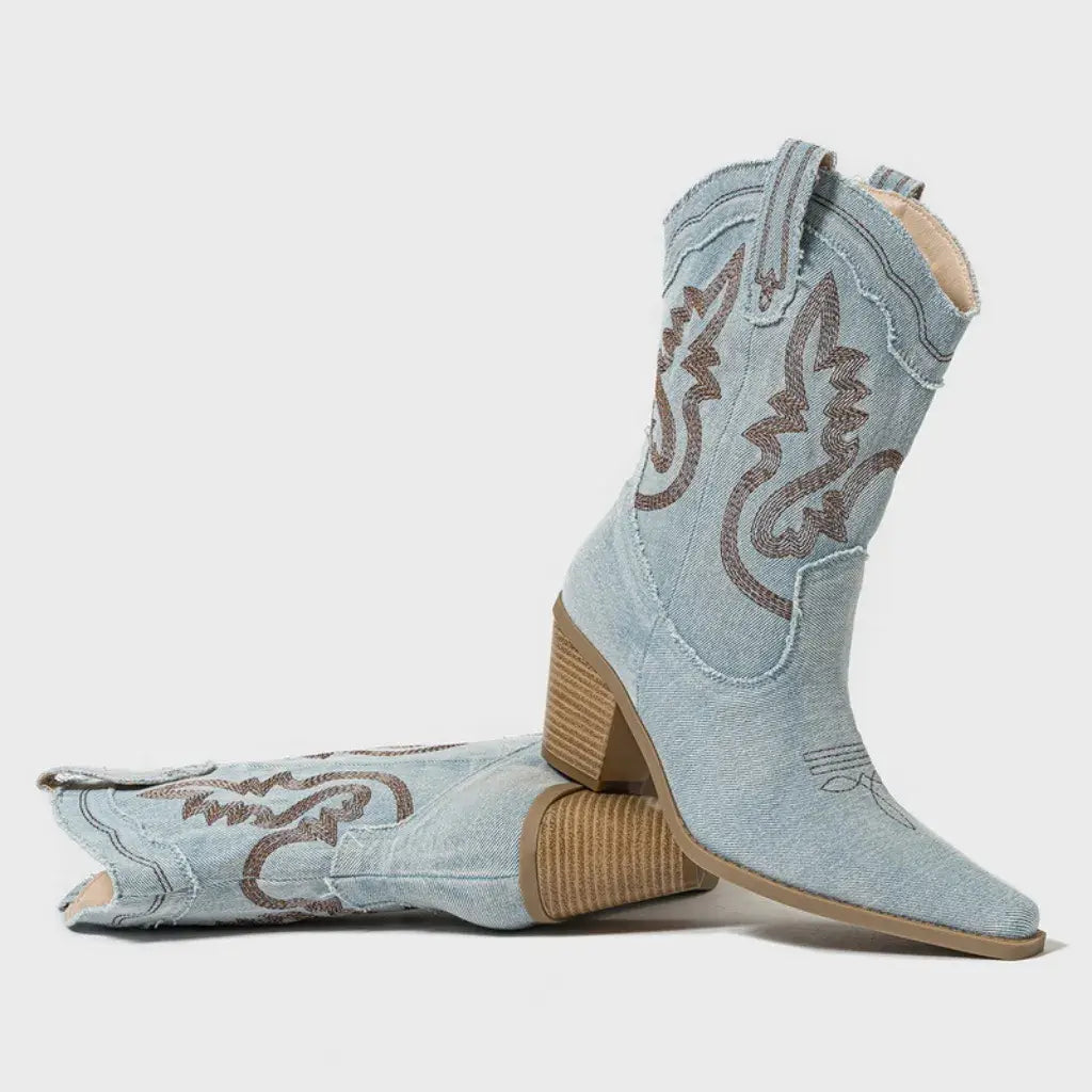 Bota Feminina Texana Jeans Dallas