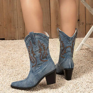 Bota Feminina Texana Jeans Dallas