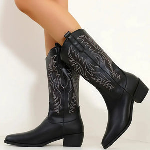 Bota Feminina Texana Preta Western