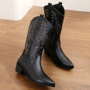 Bota Feminina Texana Preta Western