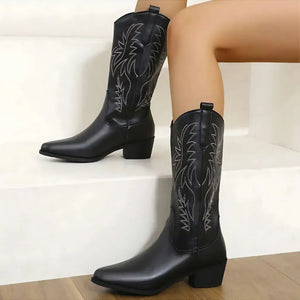 Bota Feminina Texana Preta Western