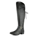 Bota Over The Knee Sem Salto Preta