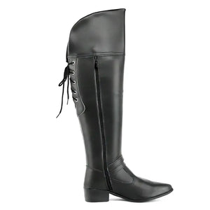 Bota Over The Knee Sem Salto Preta