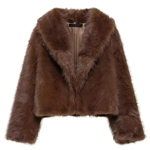 Casaco Curto Pele Marrom