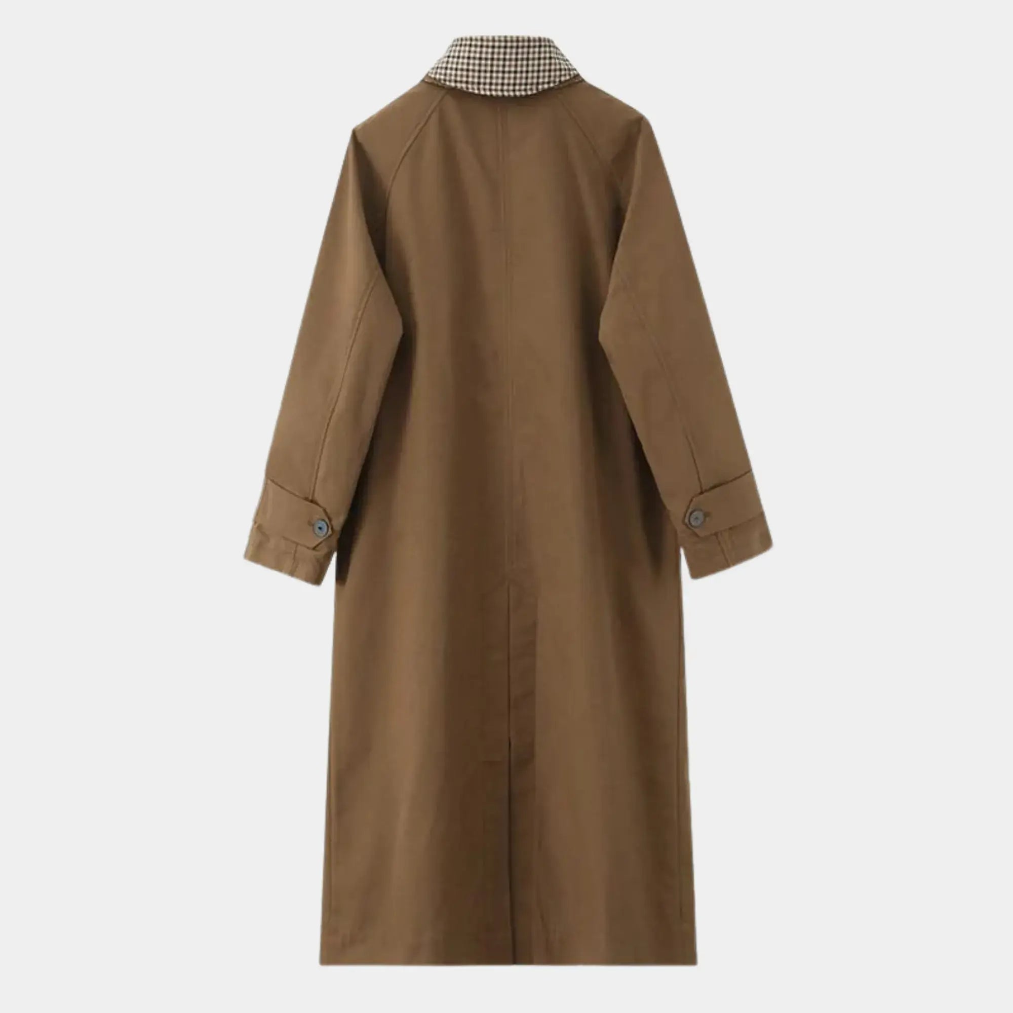 Sobretudo feminino premium marrom estilo old money