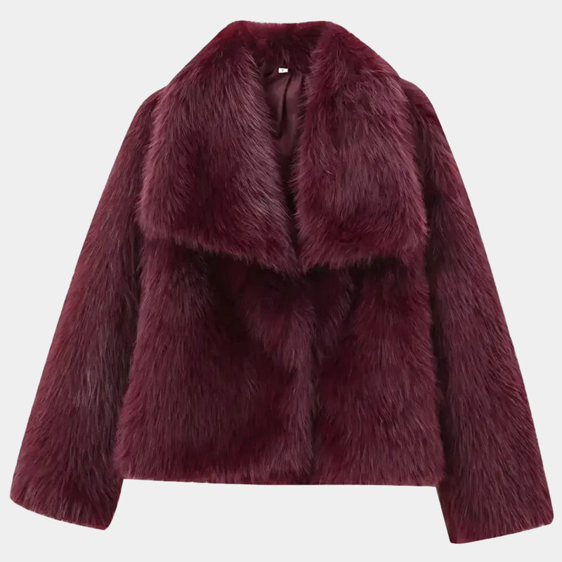 Casaco Feminino Vinho de Pele Sintética Premium – Florence