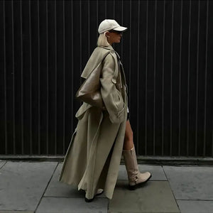 Casaco Longo Feminino Lã Batida