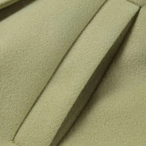 Casaco Longo Feminino Lã Batida