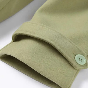 Casaco Longo Feminino Lã Batida