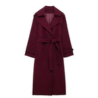 Casaco Longo Feminino Vinho Velvet