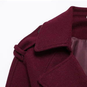 Casaco Longo Feminino Vinho Velvet