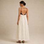 Vestido Feminino Longo Linho Alça Ajustável – Emily
