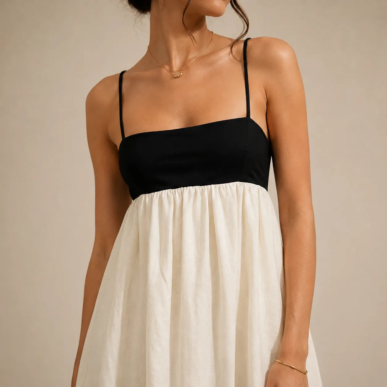 Vestido Feminino Longo Linho Alça Ajustável – Emily