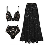 Conjunto Biquíni Hot Pants Saída de Praia Saia Longa