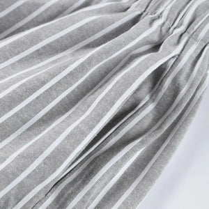 Conjunto Camisa e Shorts Feminino Listrado