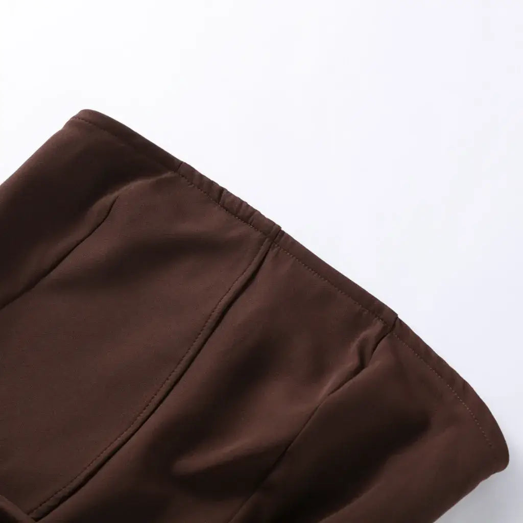 Conjunto Feminino Alfaiataria Marrom Modelo Mariane